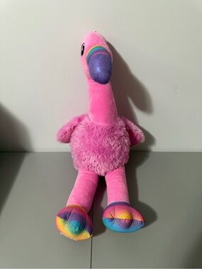 Build-A-Bearere Workshop Pink Rainbow Sparkle Flamingo 2019 Retired